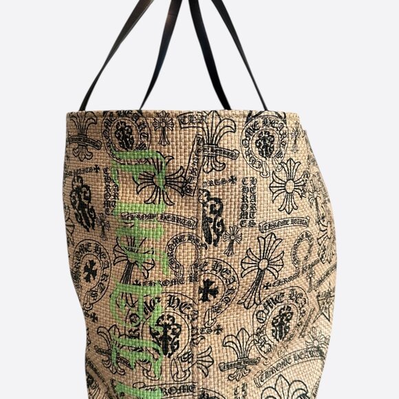 Chrome Hearts Beige & Black Miami Exclusive Stencil Beach Tote Bag - Picture 2 of 6